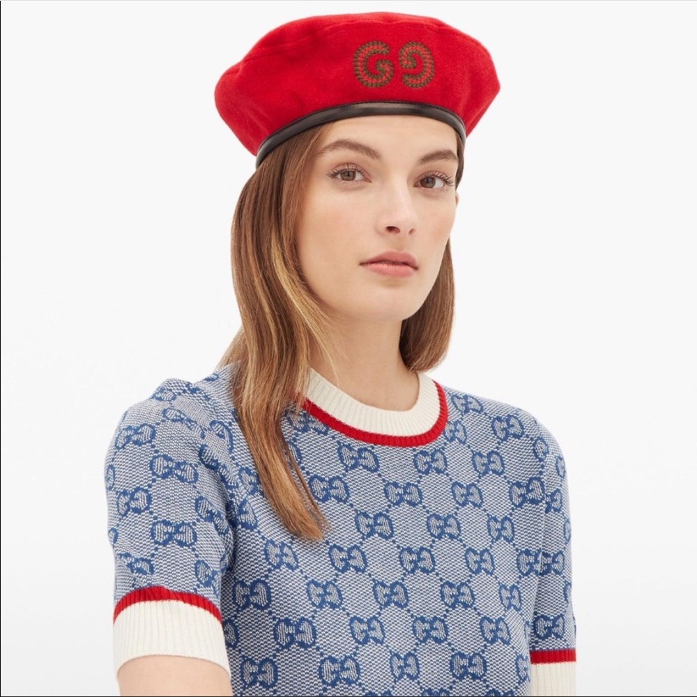 ❌ SOLD❌ Gucci GG patch beret